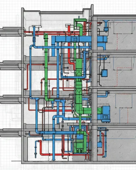 MEP BIM coordination drawings, Illinois