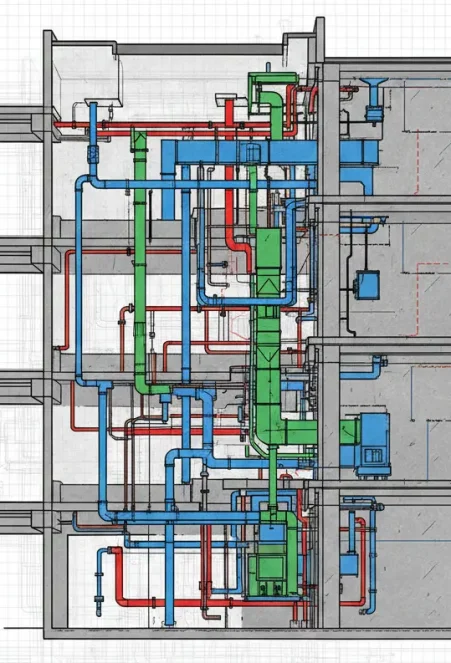 MEP BIM coordination drawings, Illinois