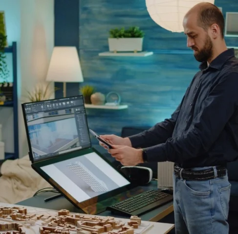 It highlights the professional nature of the work (3D modeling, technical review), which aligns with "Shop Drawing Services.